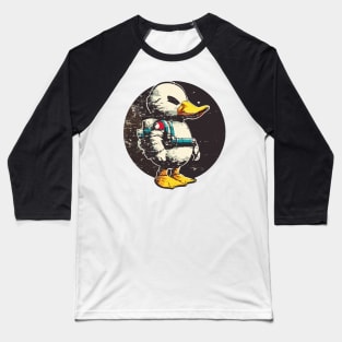 Street art Vintage space astronaut duck Baseball T-Shirt